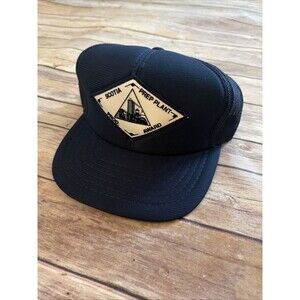 Vintage Blue Diamond Coal Co SCOTIA Prep Plant Trucker Hat Snapback Blue WV